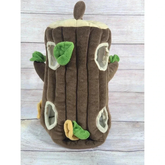 Unipak Designs Plush Tree Trunk Stuffed Toy Brown Green Yellow 12" 2014 - Picture 4 of 6